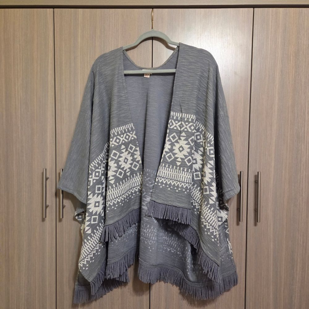 Gray Patterned Women's Sweater